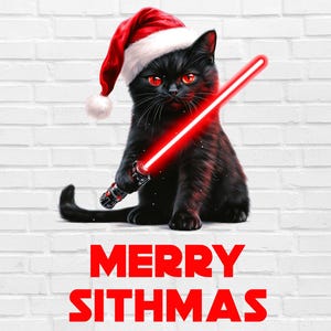 Star Wars Frohe Weihnachten PNG | Frohe Sithmas schwarze Katze PNG | Weihnachtskatze Png | Weihnachten Haustier Png Tier Png Weihnachten Pyjama PNG PJs Pj