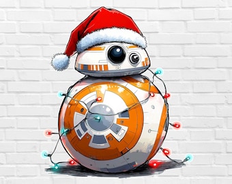 Star Wars Christmas PNG | Christmas Star Wars PNG | Christmas BB8 PNG Clipart | Christmas Lights Png | Christmas Tree Png File | R2D2 Png