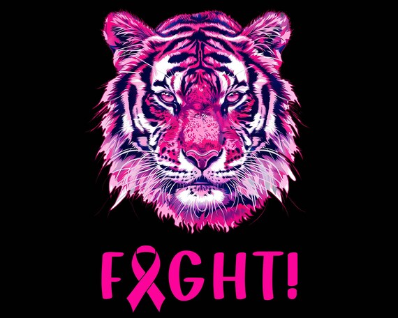 Breast Cancer Awareness PNG | Tackle Breast Cancer PNG | In October We Wear Pink PNG | Pink Tiger Png | Support Squad Png Pink Out Fight