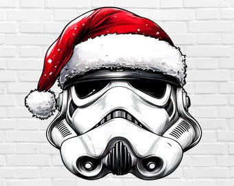 Star Wars Christmas PNG | Christmas Star Wars PNG | Stormtrooper With Santa Hat Clipart | Christmas Stormtrooper Png Merry Sithmas Png File