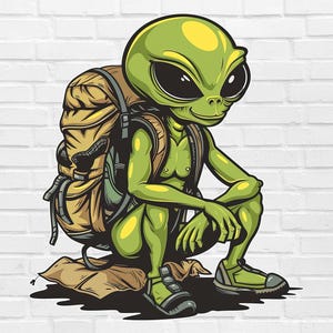 Randonnée extraterrestre PNG | Camping extraterrestre PNG | Équipage de camping PNG | Camping amusant png | Extraterrestre png | Ours de camping | Clipart camping | Randonnée Trekking
