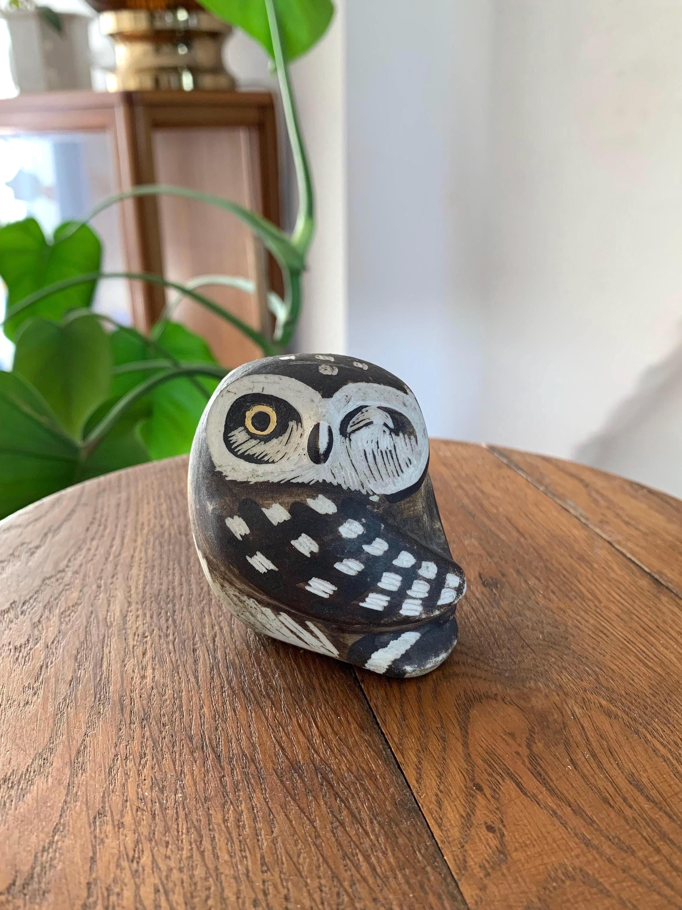 Beautiful MCM Stoneware Owl Figurine &ldquo;Knip&rdquo; Gustavsberg
