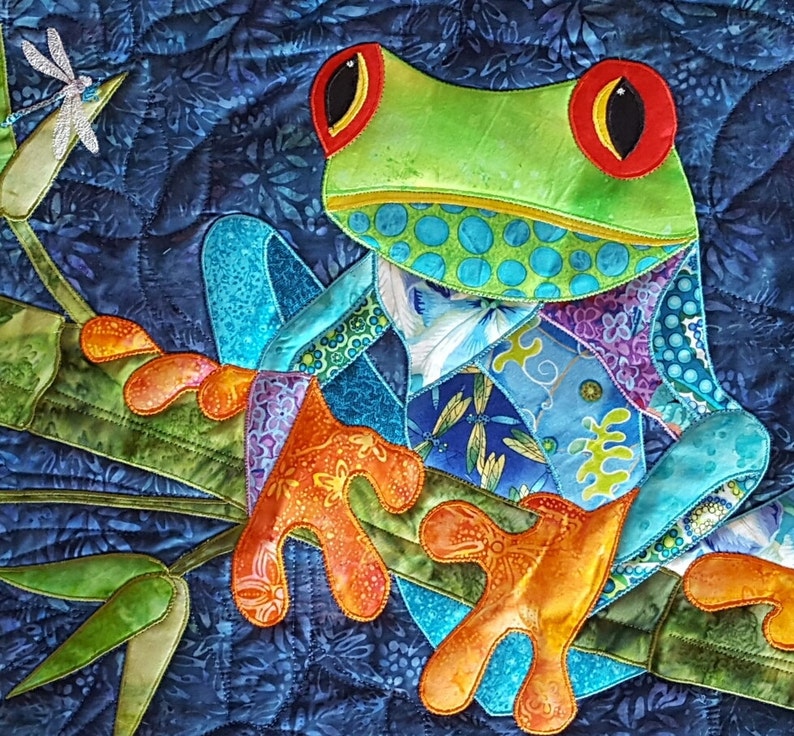 Fiona Fusible Applique Tree Frog Pattern Etsy