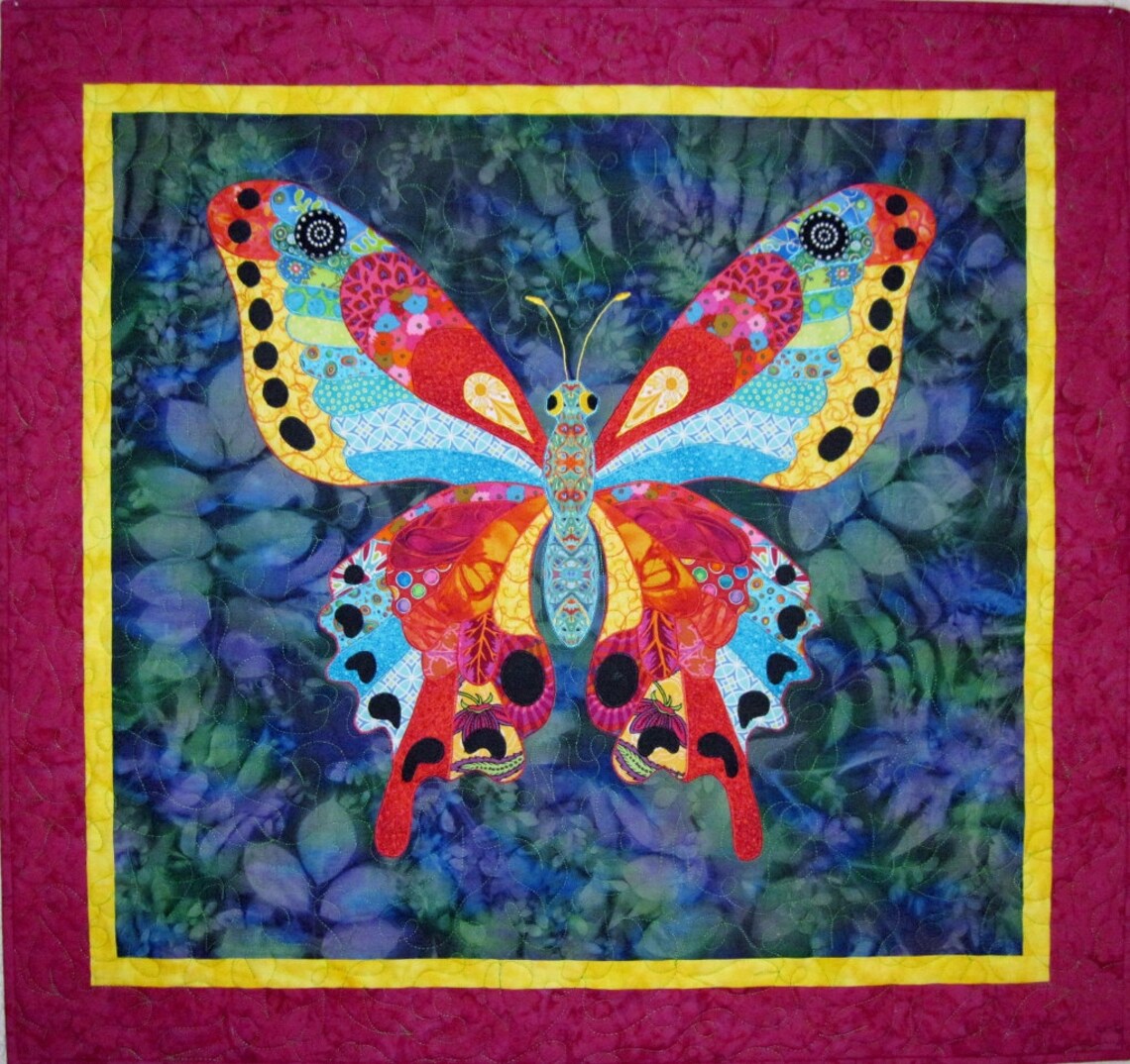 Butterfly Fusible Applique Quilt Pattern Etsy