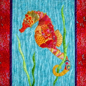 Seahorse Fusible Applique Quilt Wallhanging Pattern