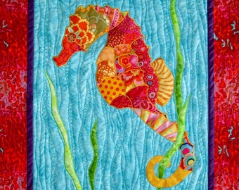 Seahorse Fusible Applique Quilt Wallhanging Pattern