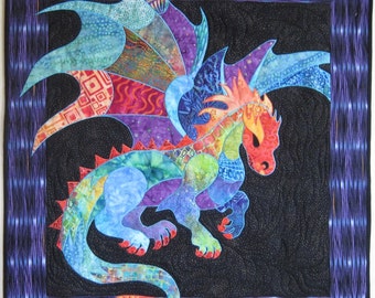 Dragon Fusible Applique Wall Hanging Quilt Pattern