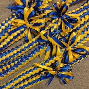 6-pack Single braid ribbon lei image 1