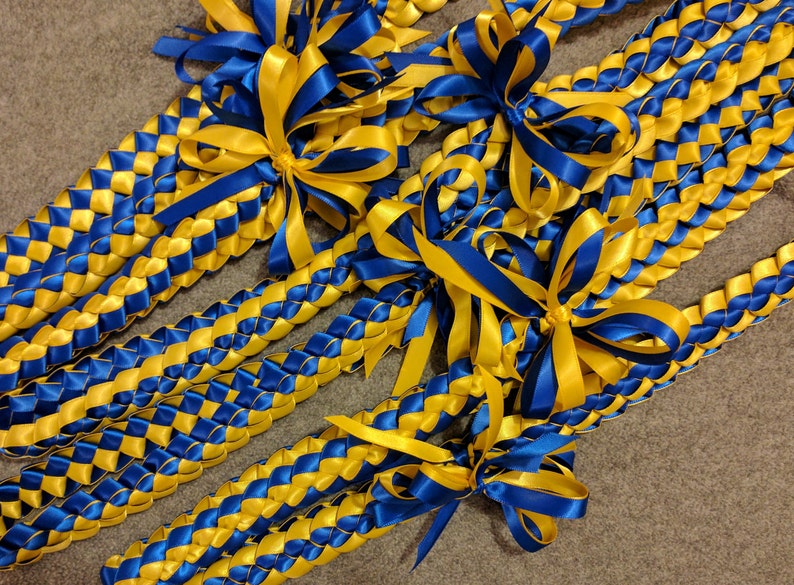 12-pack Single braid ribbon lei image 2