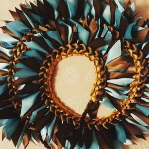 Koa "Warrior" Ribbon Lei