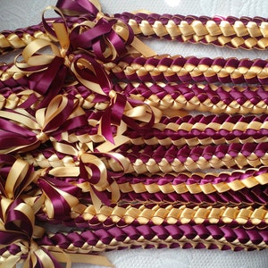 12-pack Single braid ribbon lei image 4
