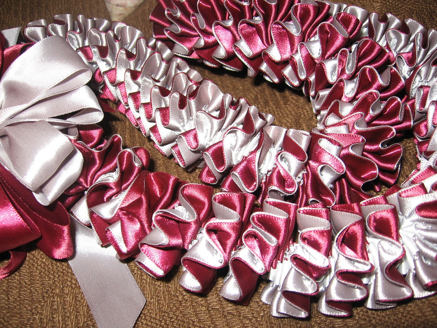 Brown Ribbon Ruffle Ruffle Style Ribbon Lei - Etsy