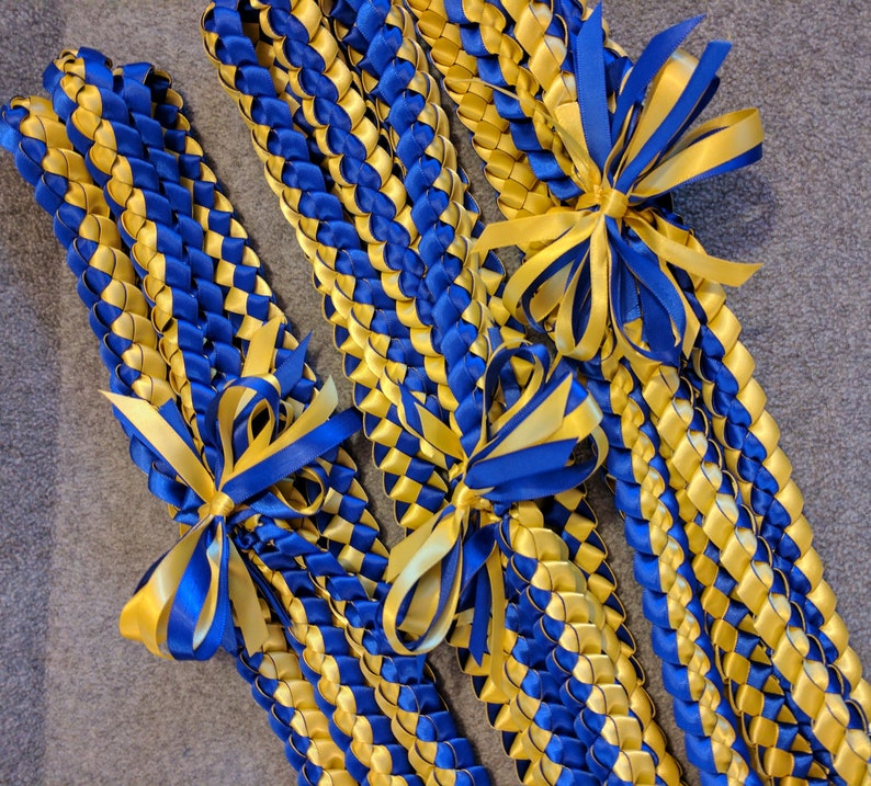 6-pack Single braid ribbon lei image 4