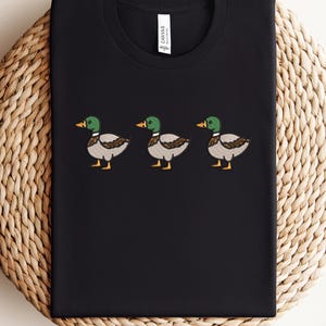 Embroidered Duck Sweatshirt, Animal Lover Sweatshirt, Embroidery Hoodie Crewneck, Embroidered Gift, Christmas Sweater, Mom Sweatshirt