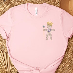 Sweatshirt brodé bébé Mardi Gras King Cake, sweat-shirt broderie Louisiane, célébrations de Mardi Gras, vêtements de Mardi Gras, chemise Louisiane
