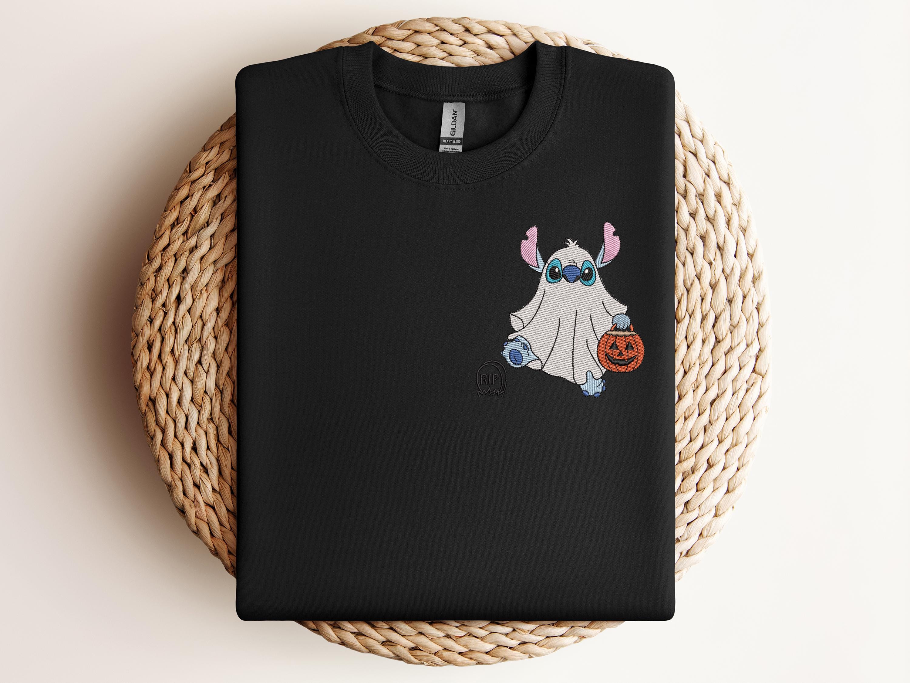 EMBROIDERED Halloween Ghost Shirt, Halloween Gift Shirt, Halloween Embroidery Shirt, Halloween Embroidered Gift, Ghost Pumpkin Shirt