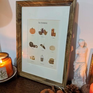 Carte A5 – Automne, décoration saisonnière vintage