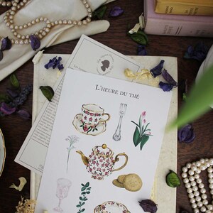 Carte A5 – L’heure du thé – illustration Bridgerton - Elizabeth Duerre