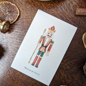 Carte de vœux A6 Casse Noisette, illustration fêtes vintage retro