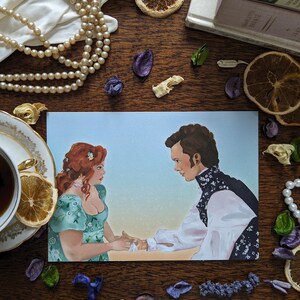 Carte A5 – Penelope et Colin – illustration couple Bridgerton - Elizabeth Duerre