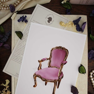 Carte A5 – Le fauteuil de la Duchesse - illustration Bridgerton - Elizabeth Duerre