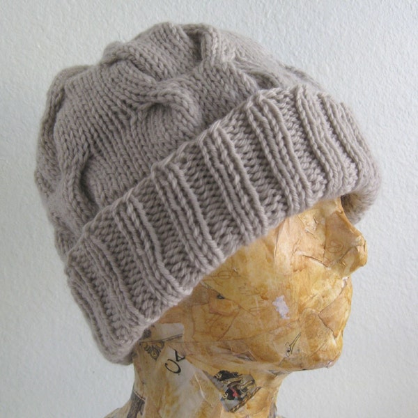 Hat Cashmere Merino Wool Silver