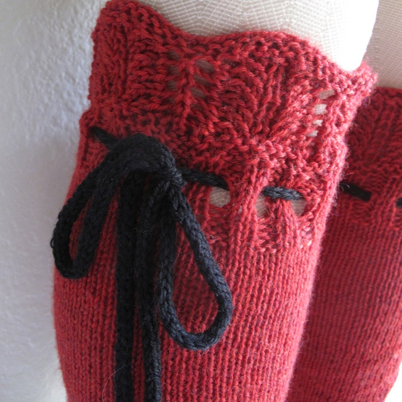 red and black knee high socks