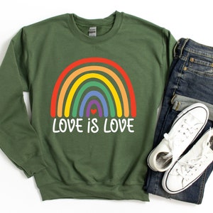 Felpa Love is Love, Felpa Gay Rights, Felpa divertente sull&#39;uguaglianza, Felpa Lgbtq, Felpa Pride Ally, Felpa Trans Pride