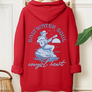 Coastal Cowgirl Hoodie, Summer Sweatshirt, Aesthetic Western Hoodie, Mermaid Core Sweatshirt, Beachy Hoodie, Surf Hoodie, Beachy Rodeo Gift
