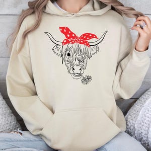 Floral Cow Sweatshirt, Animal Lover Gift Hoodie, Farm Sweatshirt, Cowgirl Hoodie, Southern Gift, Farmhouse Hoodie, Country Sweatshirt