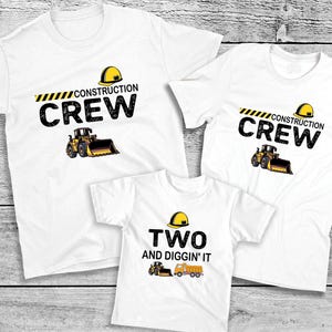 Birthday Matching Shirt, Construction Crew T-shirt, Custom Birthday Shirt, Excavator Birthday Tee, Dump Truck Birthday Gift, Birthday Squad