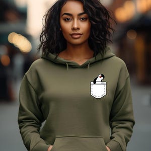Pinguin Hoodie, Tasche Tier Liebhaber Sweatshirt, Pinguin Liebhaber Geschenk, Liebe Pinguin Hoodie, Pinguin Kleinkind Sweatshirt, Tier Thema Hoodie