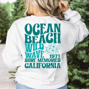 Ocean Beach Hoodie, Aesthetic Sweatshirt, Vacation Hoodie, Summer Sweatshirt, Salty Hoodie, Tween Girl Gift, Surf Sweatshirt, Coconut Hoodie