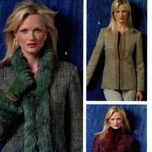 McCall&#39;s M4927 Jacket Coat Sew News Fitted Lined Three Lengths Size 10 12 14 16 Uncut Sewing Pattern 2005