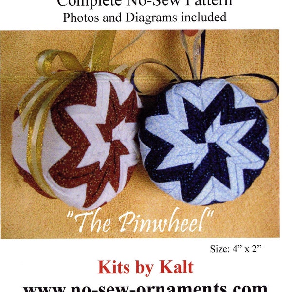Quilted Holiday Ornaments No Sew Pattern from Kits by Kalt Fabric Craft Pattern