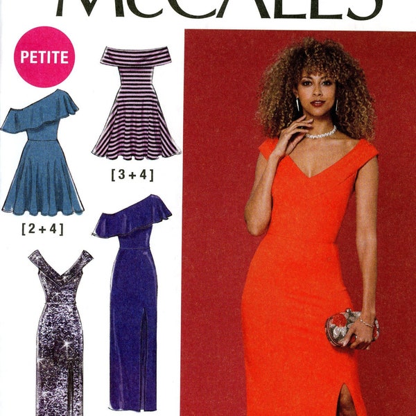 McCall's M7683 7683 Knit Dress Evening Formal Bridal Prom Size 14 16 18 20 22 Uncut Sewing Pattern 2017