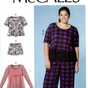 McCall&#39;s M7697 7697 Easy Knit Top Dress Shorts Pants Size 8 10 12 14 16 Uncut Sewing Pattern 2017