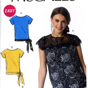 McCall's M6926 6926 Easy Top Shirt Pullover Loose Fitting Size 6 8 10 12 14 Uncut Sewing Pattern 2014