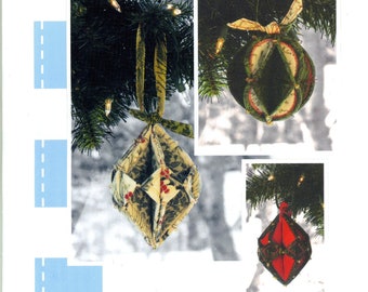 Poor House Quilt Designs Fold N Stitch Holiday Ornaments PQD-196 Christmas Quilting Sewing Pattern