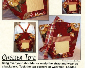 Lazy Girl Designs #116 Chelsea Tote Bag Backpack Sewing Pattern 2003