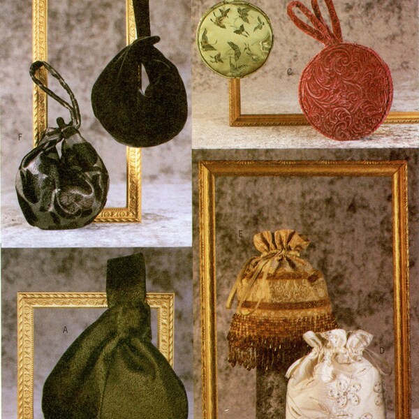 Vogue 7354 / 734 Accessories Six Evening Bags Purses Handbag Uncut Vintage Sewing Pattern 2001