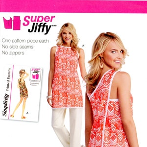 Simplicity 1133 Jiffy Wrap Around Top Beach Coverup Tunic Pants Size 6 8 10 12 14 16 18 Uncut Sewing Pattern 2015