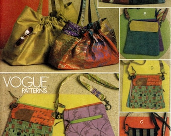 Vogue V8590 8590 Accessories Tote Purse Hand Bag Tote Marcy Tilton Wearable Art Uncut Sewing Pattern 2009