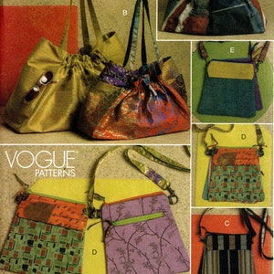 Vogue V8590 8590 Accessories Tote Purse Hand Bag Tote Marcy Tilton Wearable Art Uncut Sewing Pattern 2009 image 1