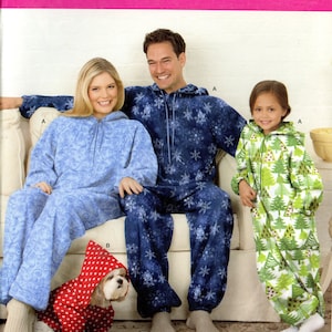 Einfachheit 1731 Kind Teens Erwachsene Fleece Overall Lounge Wear Hundemantel Andrea Schewe Uncut Schnittmuster 2012