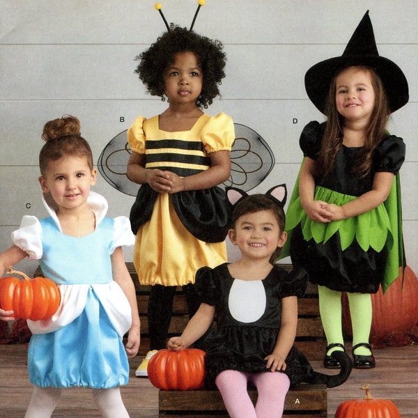 Simplicity S8976 8976 Toddlers Costume Bee Witch Cat Princess Snow White  Dress Size 1/2 1 2 3 4 Uncut Sewing Pattern 2019