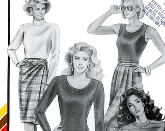 Stretch & Sew 331 Bodysuits T Shirt Tops Neckline Sleeve Variations Bust Size 30 to 46 Uncut Vintage Sewing Pattern 1993