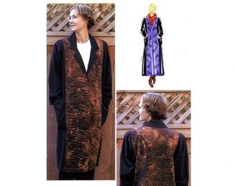 Purrfection Dana Marie 1002 To Dye For Duster Coat Artistic Wearable Art One Size Vintage Sewing Pattern 1994