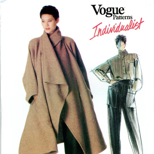 Vogue 1476 Designer Issey Miyake Coat Shirt Top and Pants Size 8 Uncut Vintage Sewing Pattern 2001