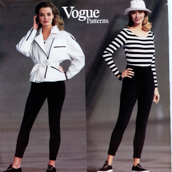 Vogue 2847 Designer Donna Karan Jacket Leggings Bodysuit Size 14 16 18 Uncut Vintage Sewing Pattern 1992